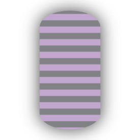 Lavender & Dark Gray Nail Art Designs