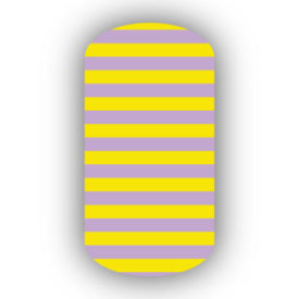 Lavender & Lemon Yellow Nail Art Designs