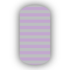 Lavender & Light Gray Nail Art Designs