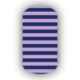 Lavender & Navy Blue Nail Art Designs