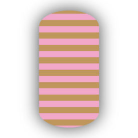 Caramel & Pink Nail Art Designs