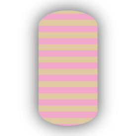 Cream & Pink Nail Art Designs