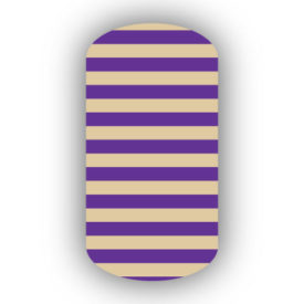 Cream & Purple Nail Art Designs