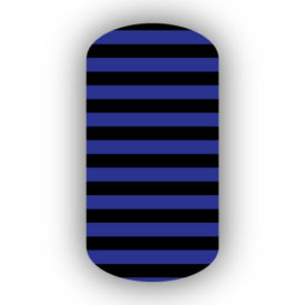 Royal Blue & Black Nail Art Designs