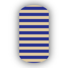 Royal Blue & Cream Nail Art Designs