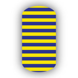 Royal Blue & Lemon Yellow Nail Art Designs