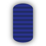 Navy Blue & Royal Blue Skinny Horizontal Striped Nail Wrap