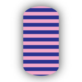 Royal Blue & Pink Nail Art Designs