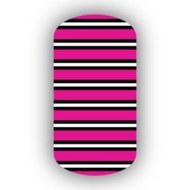 Horizontal Pinstripes Nail Art Designs