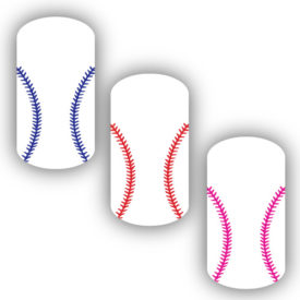 Baseball Stitching Nail Art Designs