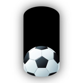soccer ball with a black background nail decal