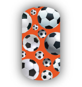 Dark Orange mls soccer nail stickers