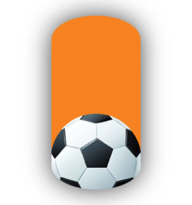 Soccer ball over a light orange background nail sticker