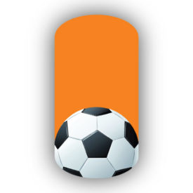 Soccer ball over a light orange background nail sticker