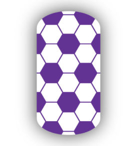 purple white hexagon nail art
