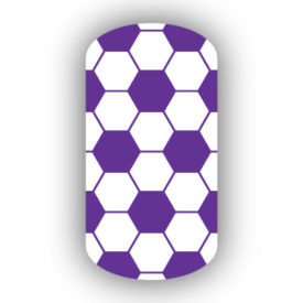 purple white hexagon nail art