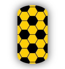 black & gold hexagon nail stickers