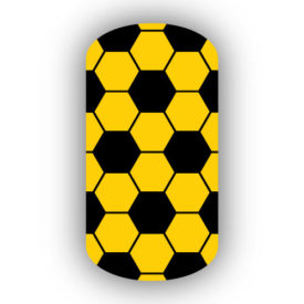 black & gold hexagon nail stickers