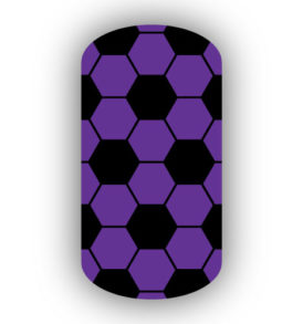 black purple hexagon nail art