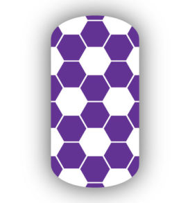 white purple hexagon nail wraps