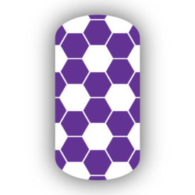 white purple hexagon nail wraps