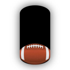 Football Nail Wraps | Sports Nail Art | Single Football over a Black Background