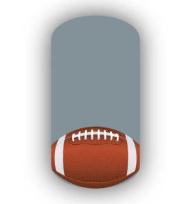 Football Nail Wraps | Sports Nail Art | Single Football over a Blue-Gray Background