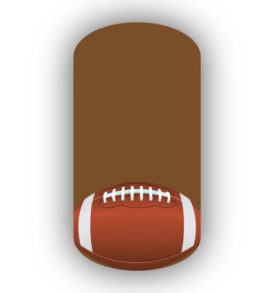 Football Nail Wraps | Sports Nail Art | Single Football over a Mocha Background