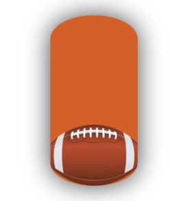 Football Nail Wraps | Sports Nail Art | Single Football over a Burnt Orange Background