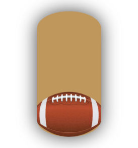 Football Nail Wraps | Sports Nail Art | Single Football over a Caramel Background