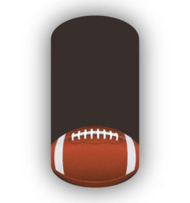 Football Nail Wraps | Sports Nail Art | Single Football over a Dark Brown Background