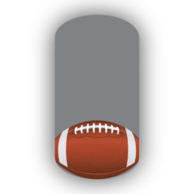 Football Nail Wraps | Sports Nail Art | Single Football over a Dark Gray Background