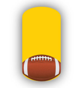 Football Nail Wraps | Sports Nail Art | Single Football over a Gold Background