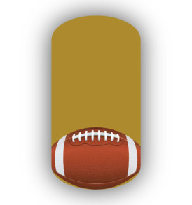 Football Nail Wraps | Sports Nail Art | Single Football over a Golden Background