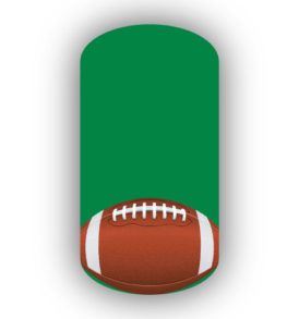 Football Nail Wraps | Sports Nail Art | Single Football over a Kelly Green Background