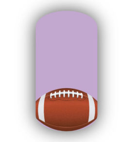 Football Nail Wraps | Sports Nail Art | Single Football over a Lavender Background