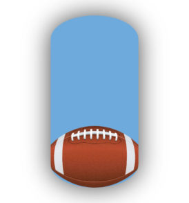 Football Nail Wraps | Sports Nail Art | Single Football over a Light Blue Background