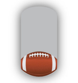 Football Nail Wraps | Sports Nail Art | Single Football over a Silver Background