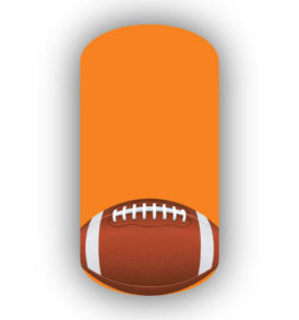 Football Nail Wraps | Sports Nail Art | Single Football over a Light Orange Background