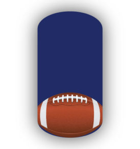 Football Nail Wraps | Sports Nail Art | Single Football over a Navy Blue Background