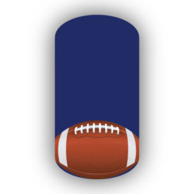 Football Nail Wraps | Sports Nail Art | Single Football over a Navy Blue Background