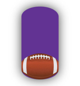 Football Nail Wraps | Sports Nail Art | Single Football over a Purple Background