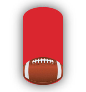 Football Nail Wraps | Sports Nail Art | Single Football over a Red Background