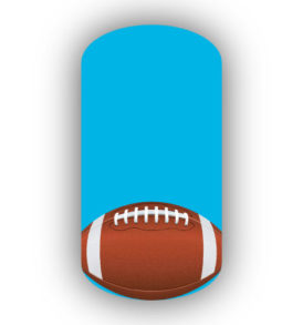 Football Nail Wraps | Sports Nail Art | Single Football over a Teal Background