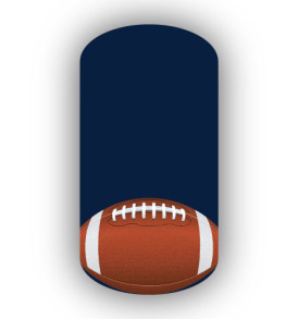 Football Nail Wraps | Sports Nail Art | Single Football over a Midnight Blue Background