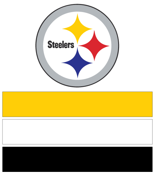 Pittsburgh Steelers Super Stripe Printed Acrylic Team Color Logo