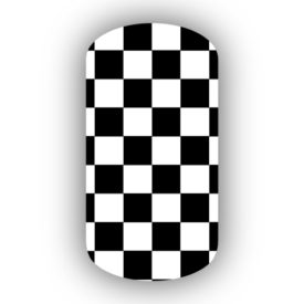 Black & White Checkered Nail Wraps