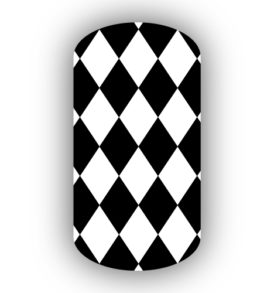 Black & White Diamonds Nail Wraps