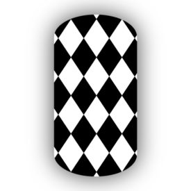 Black & White Diamonds Nail Wraps