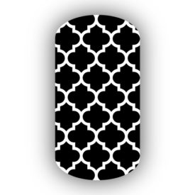 Black & White Moroccan Tile Nail Wraps